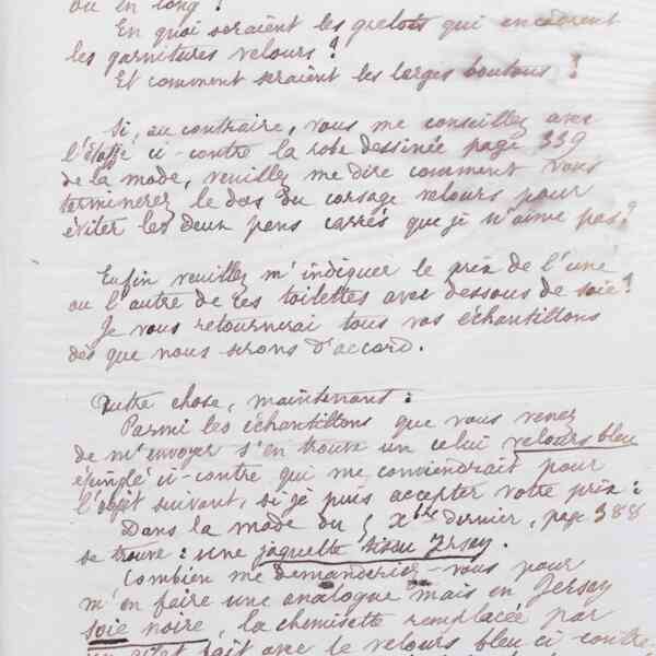 Marie Moret à madame Coussinet, 8 avril 1887