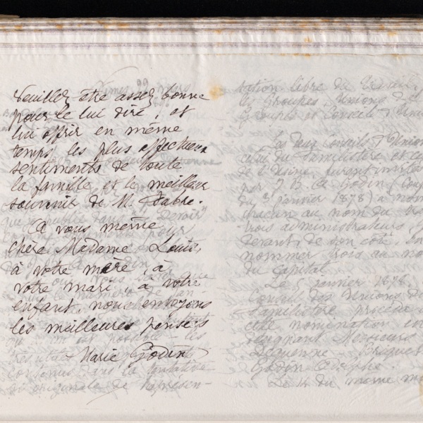 Marie Moret à Eugénie Louis, 21 mars 1896