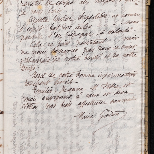 Marie Moret à Antoine Piponnier, 20 décembre 1896