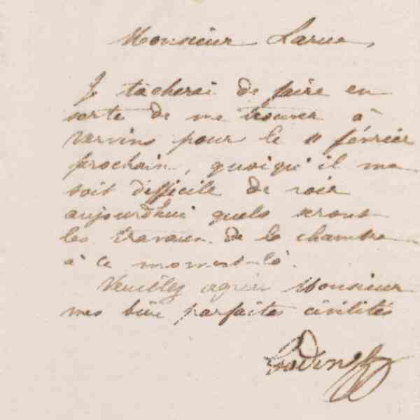 Jean-Baptiste André Godin à monsieur Lesne, 31 janvier 1873