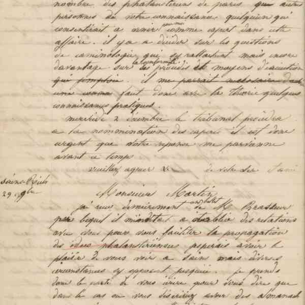 Jean-Baptiste André Godin aux gérants de La Démocratie pacifique, 27 novembre 1846