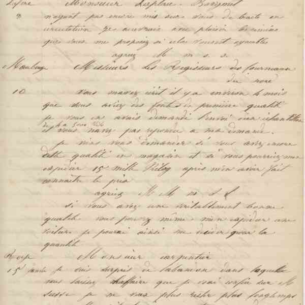 Jean-Baptiste André Godin à monsieur Laplace-Borgnet, 8 janvier 1849