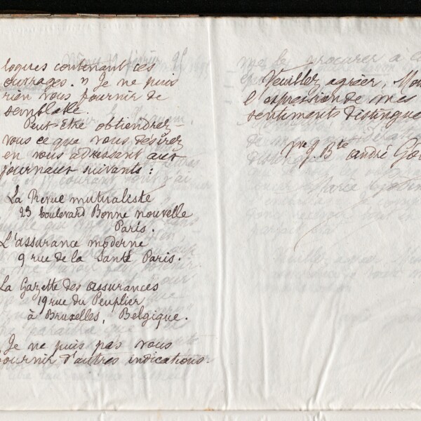 Marie Moret à monsieur J. A. Cadotte, 18 février 1895