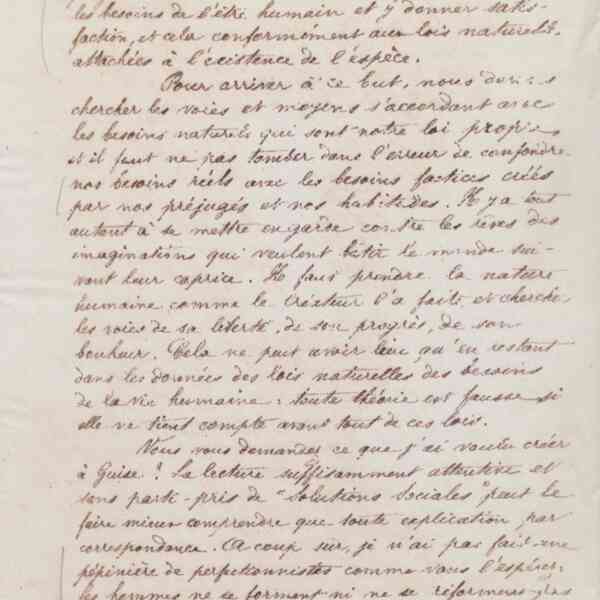 Jean-Baptiste André Godin à Antoine Massoulard, 10 juin 1876