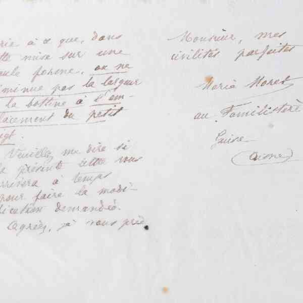 Marie Moret à Henry Herth, 28 mars 1886