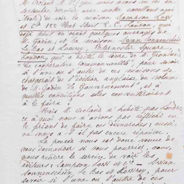 Marie Moret à Edward Greening, 24 décembre 1886