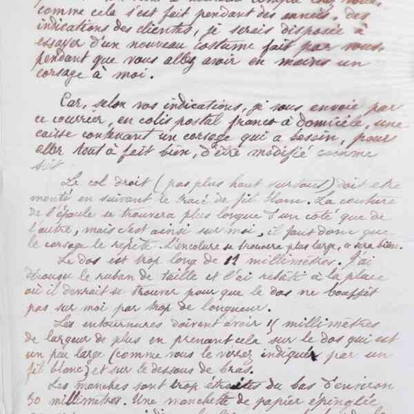 Marie Moret à madame Coussinet, 4 avril 1887