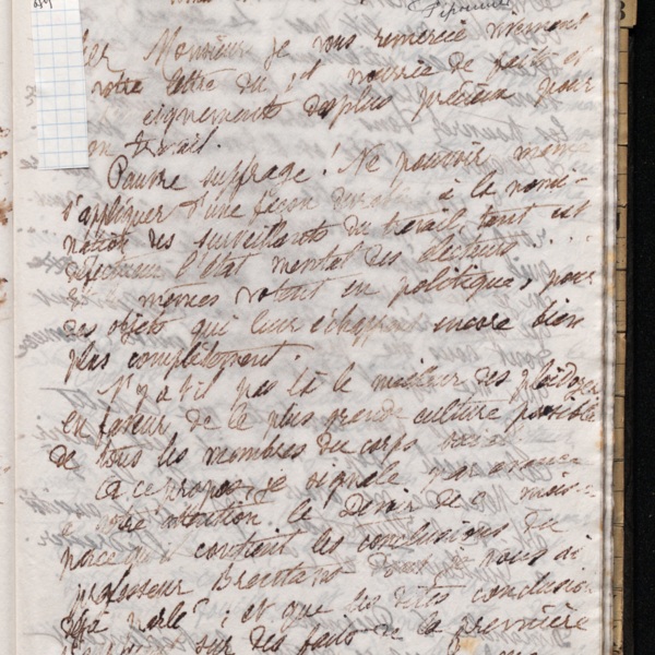 Marie Moret à Antoine Piponnier, les 4 et 6 décembre 1896