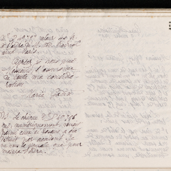 Marie Moret à Offroy, Guiard et Cie, 9 octobre 1897