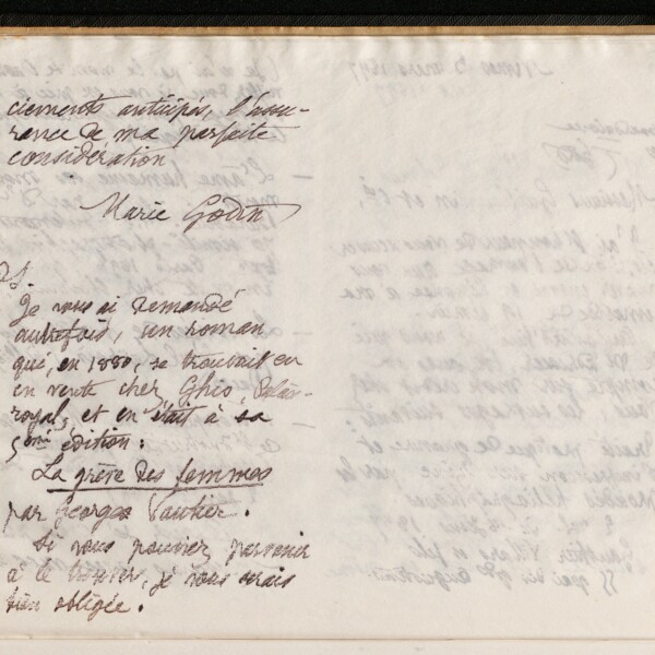 Marie Moret à Guillaumin et Cie, 3 mars 1897