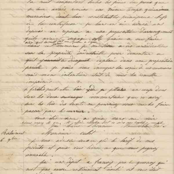 Jean-Baptiste André Godin à Louis Oudin-Leclère, 4 septembre 1847