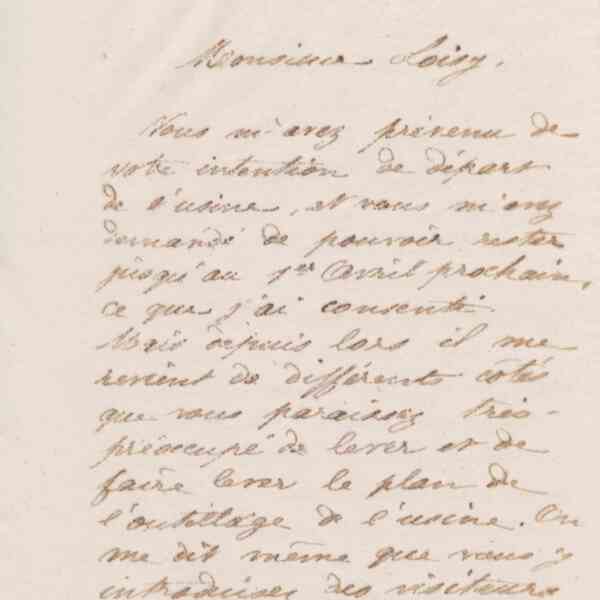 Jean-Baptiste André Godin à monsieur Loisy, 14 février 1873
