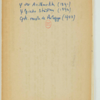 Premiers écrits [Husserl]. Philosophie der Arithmetik (1891). Psychologische Studien (1894). Compte rendu de Palagyi (1903). [couverture chemise]