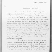 Sorèze, le 2 novembre 1861, Henri Lacordaire à François Guizot