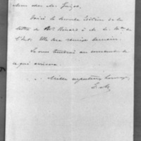 Changy, le 2 septembre 1857, Eloi Mallac à François Guizot
