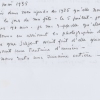 Journal de Berthe Noufflard après la mort de Miss Paget - 19 Mai 1935