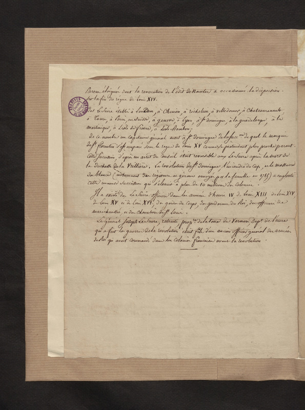 Renseignements sur mon origine, folio 5_gauche Renseignements sur mon origine, folio 5_gauche