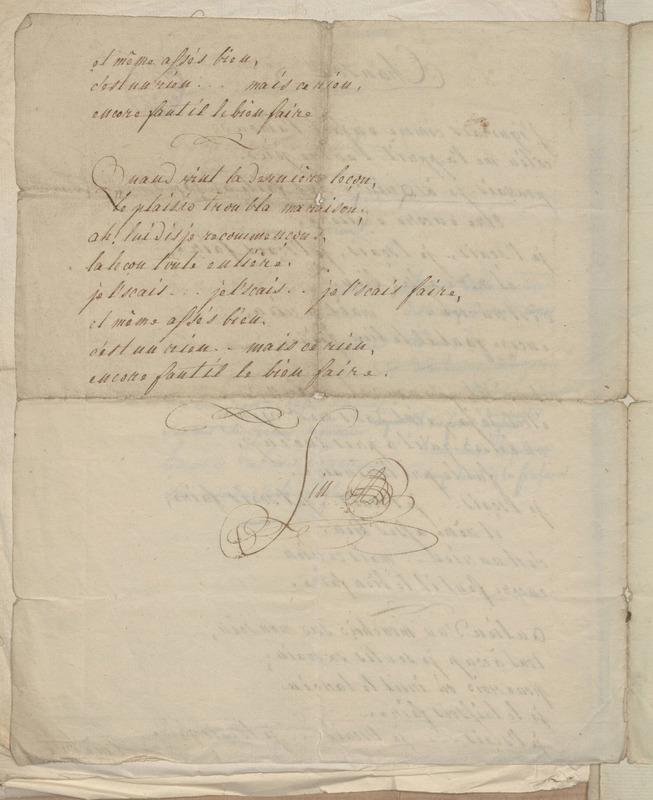 Chanson [J'ignorais comme on fait l'amour...], folio 10_gauche