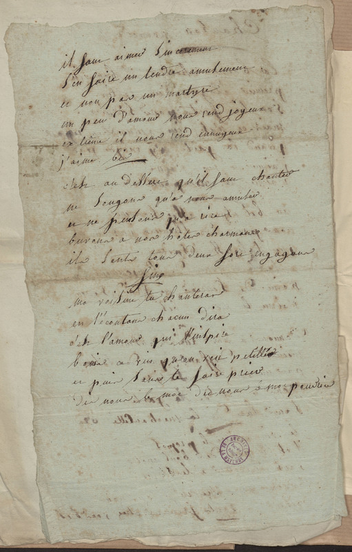 Chanson nouvelle, folio 48_gauche Chanson nouvelle, folio 48_gauche
