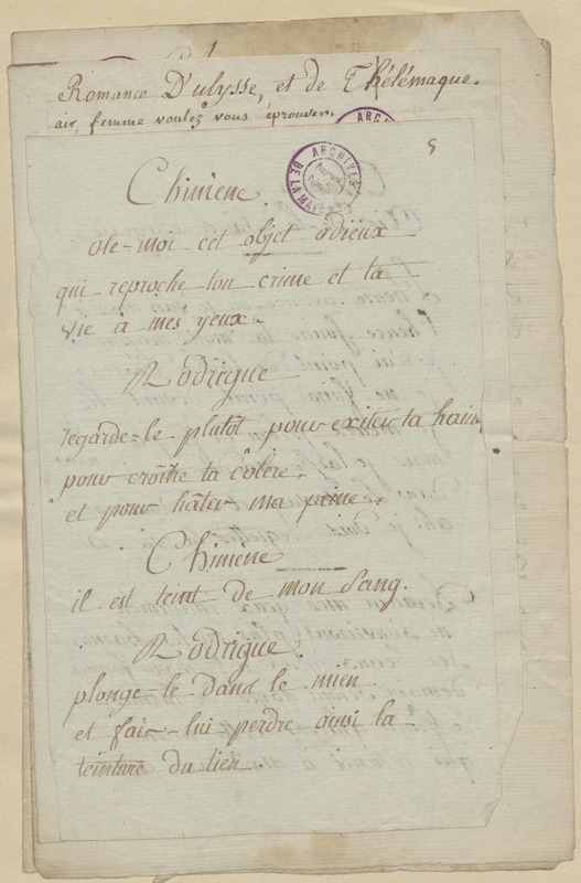 [Chimène. Ôte-moi cet objet odieux...], folio 70_droite