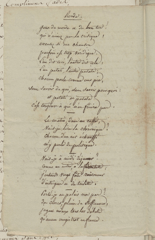Ronde [Mes quinze ans sont révolus...], folio 13_gauche