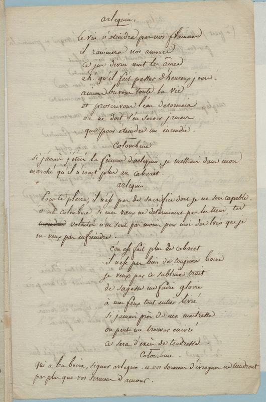 [Scène première. Arlequin entre en scène...], folio 29_B