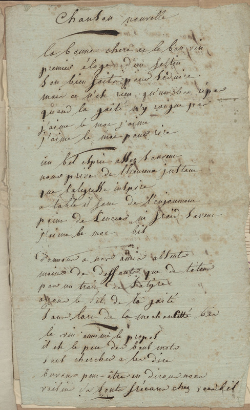 Chanson nouvelle, folio 47_droite Chanson nouvelle, folio 47_droite