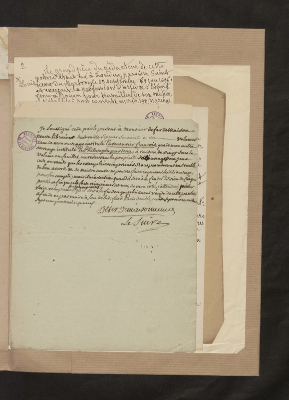 [Je soussigné cède par le présent...], folio 12_droite