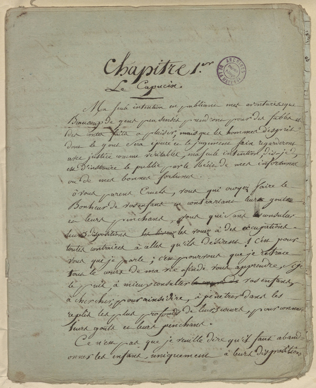 [Chapitre 1er. Le capucin.], folio 3_B