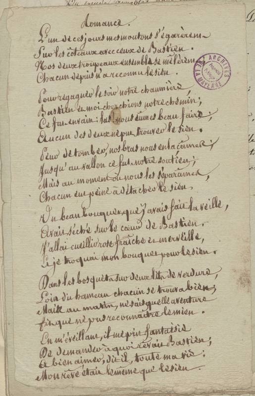 Romance. [L'un de ces jours mes moutons...], folio 54_droite