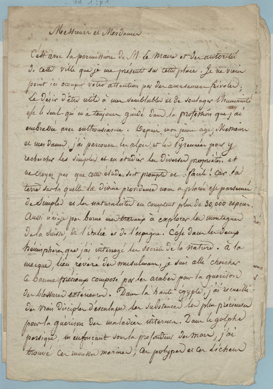 [Messieurs et Mesdames, C'est avec la permission...], folio 7_B