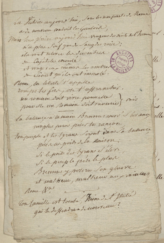 [La victoire aujourd'hui, sous les remparts...], folio 48_droite