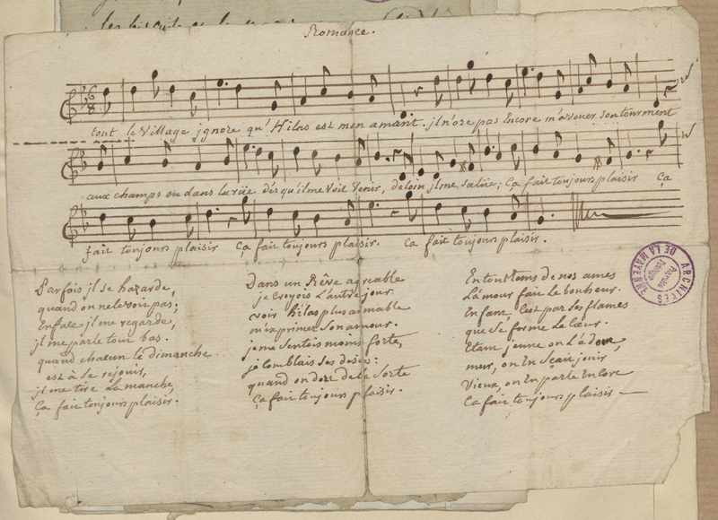 Romance [Parfois il se hasarde...], folio 63_droite