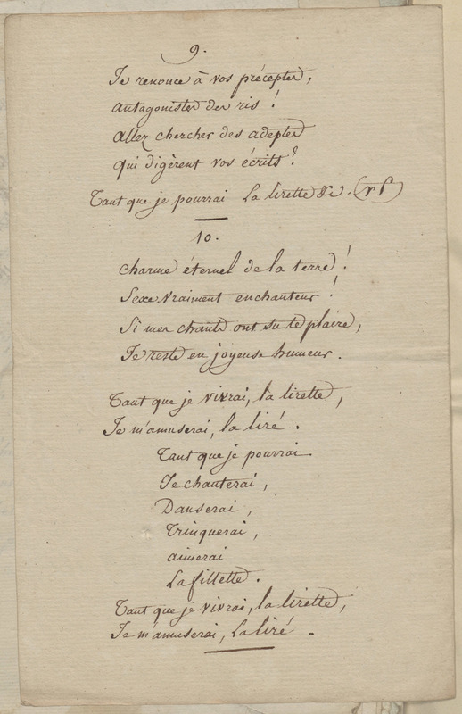 Ronde. [J'ai chanté dans mon délire...], folio 76_gauche