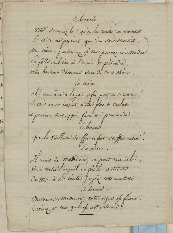 Bavardage, charade en action, folio 15_A Bavardage, charade en action, folio 15_A