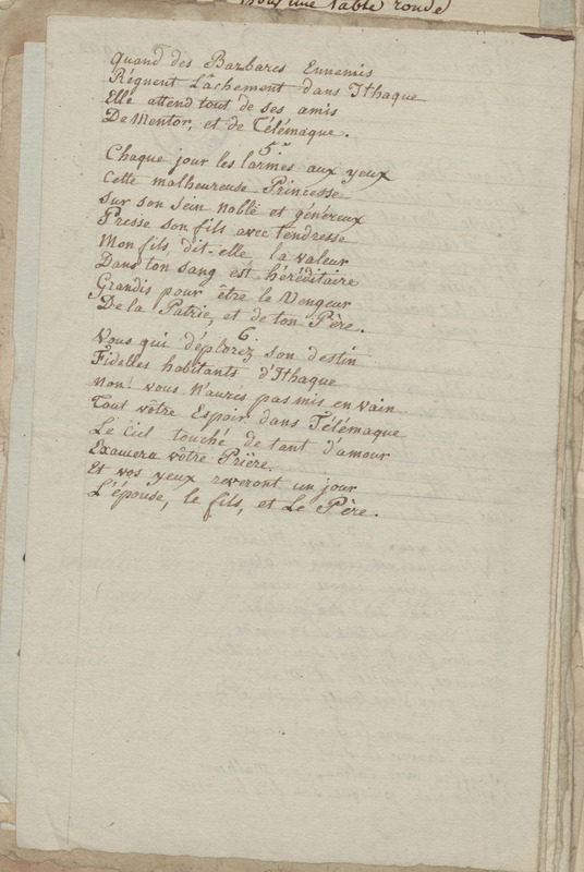Air d'Ulysse et de Télémaque, folio 72_gauche