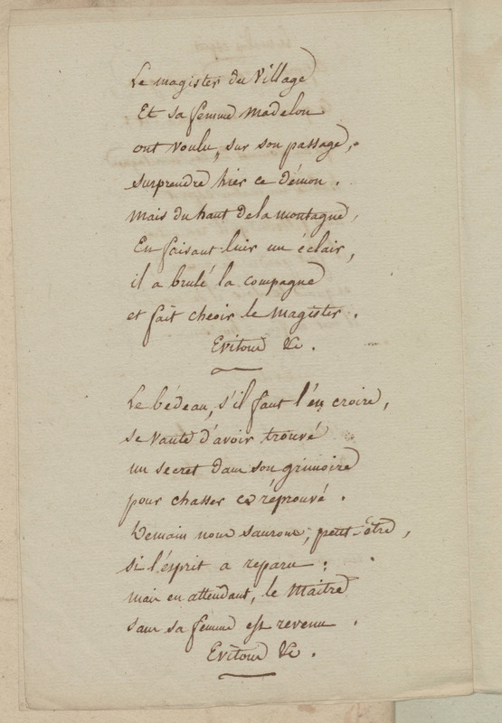 Le dîner de Jupiter. Divertissement musical, folio 43_gauche Le dîner de Jupiter. Divertissement musical, folio 43_gauche