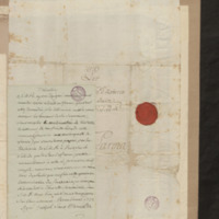 Lettre de Joseph Sacco ministre de Parme à Robert-Martin Le Suire secrétaire de Son Altesse Royale, folio 8_droite