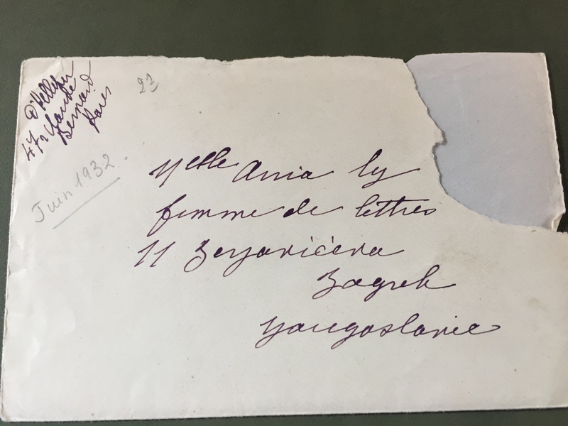 Recto enveloppe - Lettre du 4 juin 1932 de Madeleine Pelletier à Arria Ly