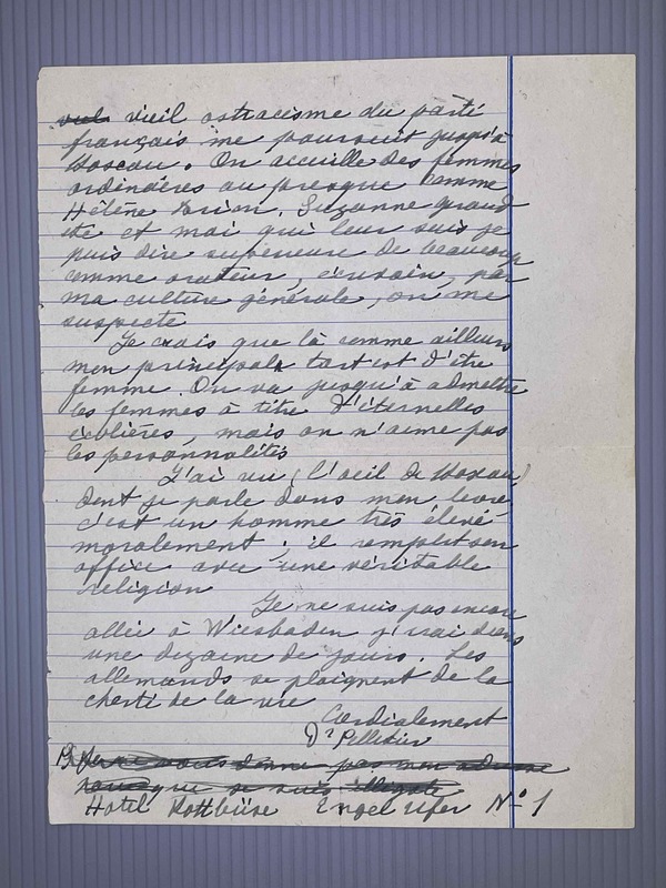 p. 2/3 - Lettre du 1er août 19xx (?) de Madeleine Pelletier à Caroline Kauffmann