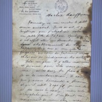 p. 1/2 - Lettre de 1912 (?) de Madeleine Pelletier à Caroline Kauffmann