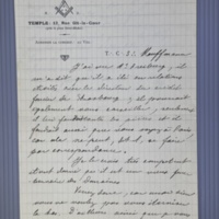 p. 1/3 - Lettre du 26 octobre 1906 de Madeleine Pelletier à Caroline Kauffmann
