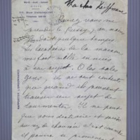 p. 1/?(2) - Lettre sans date de Madeleine Pelletier à Caroline Kauffmann