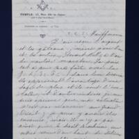 p. 1/6 - Lettre du 14 octobre 1906 de Madeleine Pelletier à Caroline Kauffmann