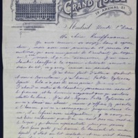 p. 1/2 - Lettre du 1er décembre 19xx (?)  Madeleine Pelletier à Caroline Kauffmann