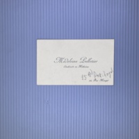 Carte de visite de Madeleine Pelletier - recto