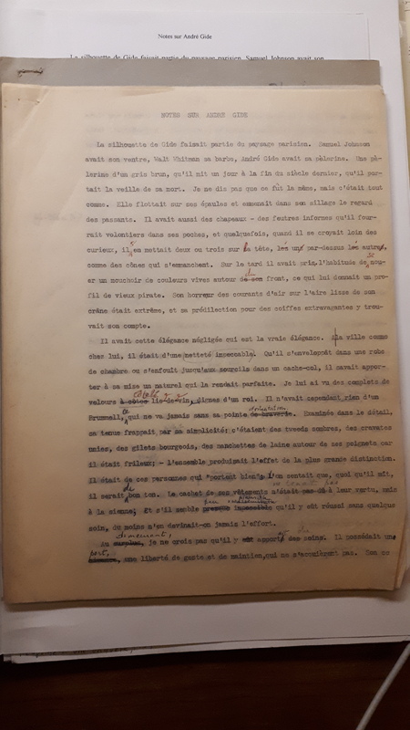 Notes sur André Gide Notes sur André Gide