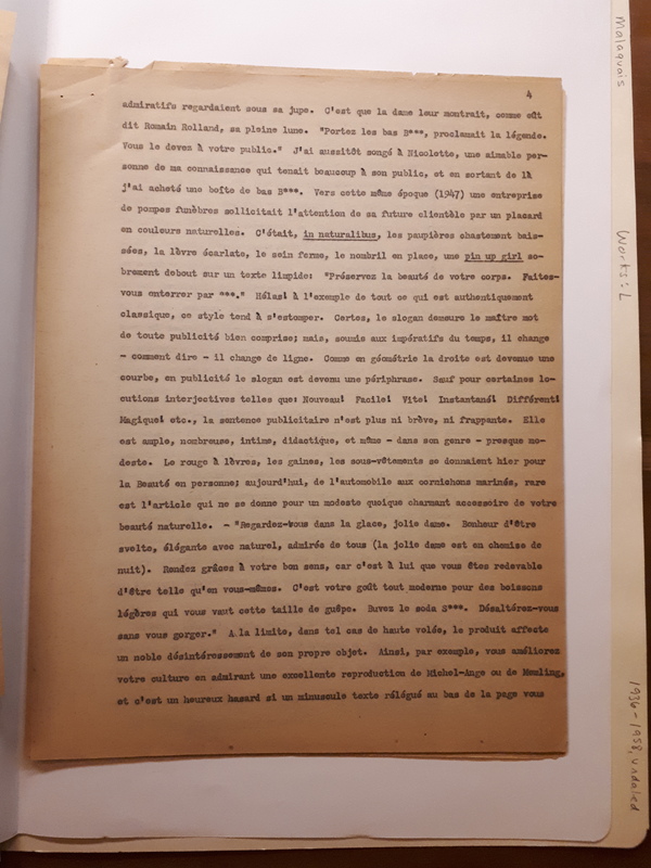 Lyrisme, existence et publicité (1956) Lyrisme, existence et publicité (1956)