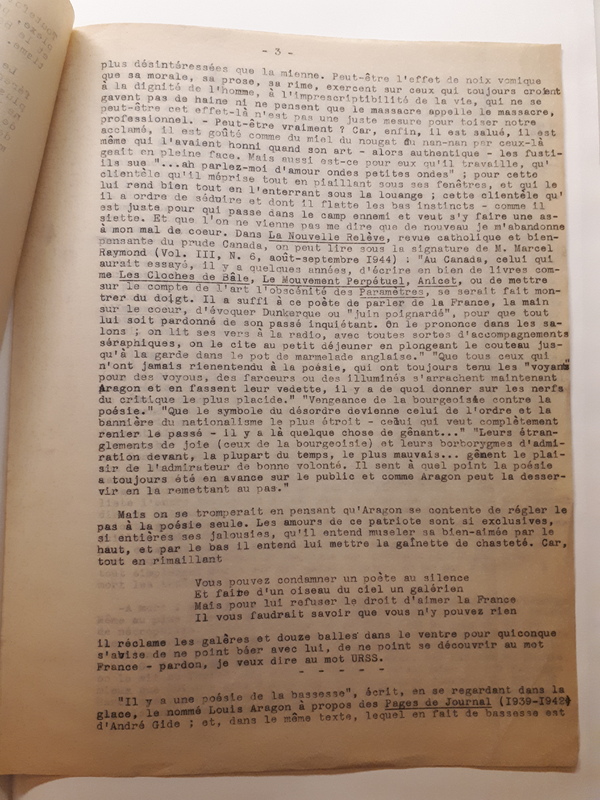 Le Nommé Louis Aragon ou le patriote professionnel, 1945 Le Nommé Louis Aragon ou le patriote professionnel, 1945