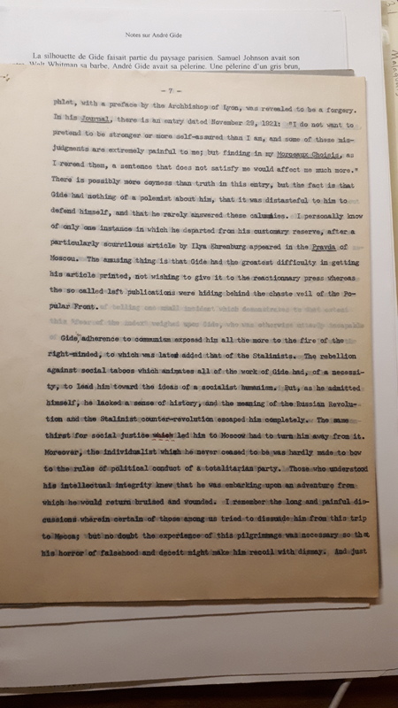 Notes sur André Gide